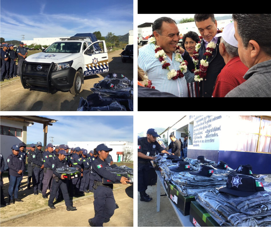 Entrega De Una Patrulla Y Uniformes A Los Elementos Policíacos